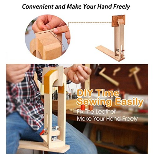 Stormshopping DIY Wood Leathercraft Leather Table Desktop Lacing S...