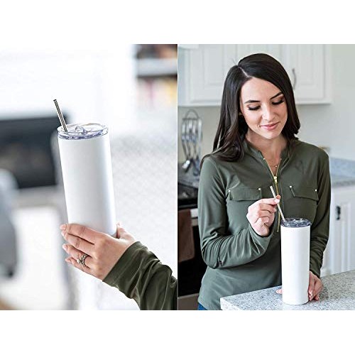 SKINNY TUMBLERS 4 pack 20oz Stainless Steel Double Wall Insulate...