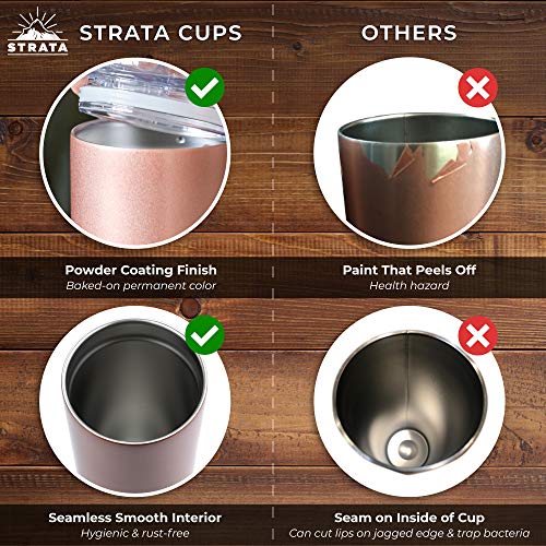SKINNY TUMBLERS 4 pack 20oz Stainless Steel Double Wall Insulate...