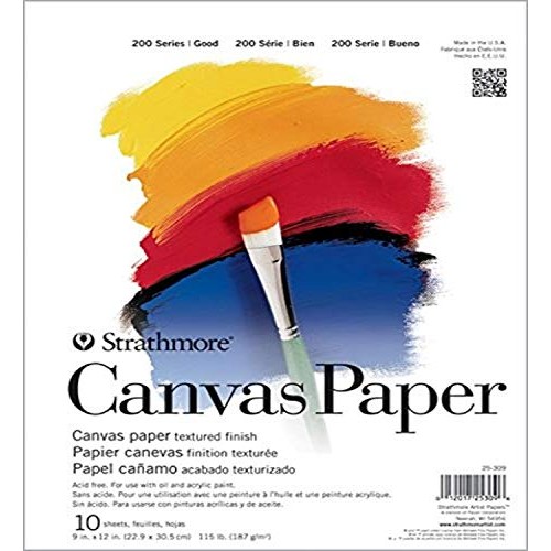 Strathmore 25-309 200 Series Canvas Paper Pad, 9 x 12, 10 Sheets
