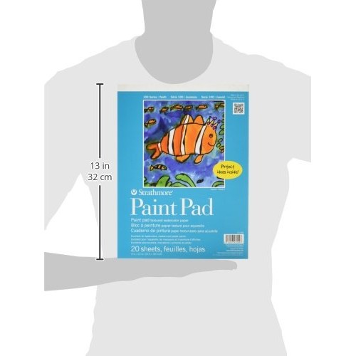 Strathmore 27-209 100 Series Youth Paint Pad, 9x12 Tape Bound, 2...