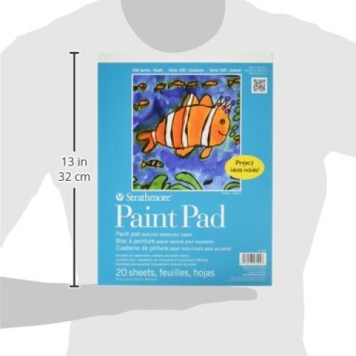 Strathmore 27-209 100 Series Youth Paint Pad, 9x12 Tape Bound, 2...