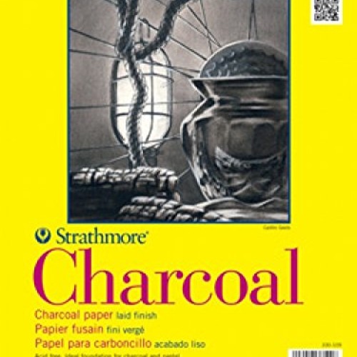 Strathmore 300 Series Charcoal Pad, White, 9x12 Wire Bound, 32 S...