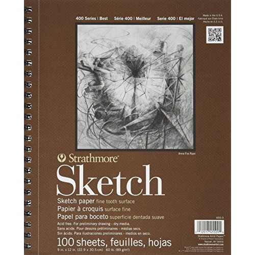 Strathmore SM455-3 455-3 Drawing & Sketch Paper, 6 Pack, White 6-...