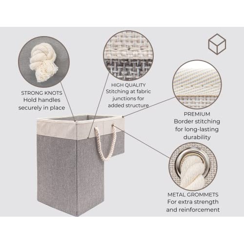 Stair Basket 16 x 16 x 10 Basket for Stairs with 3 Foldable Sec...
