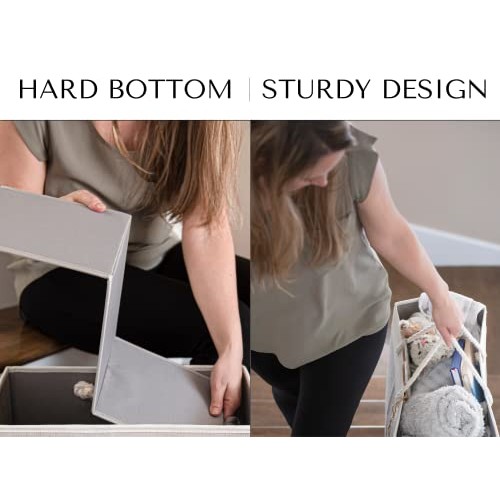 Stair Basket 16 x 16 x 10 Basket for Stairs with 3 Foldable Sec...