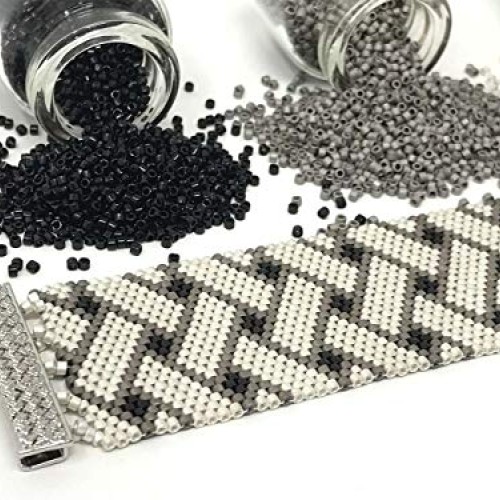 DIY Beading Kit | Gray Weave Beading Kit | Beaded Bracelet Include...