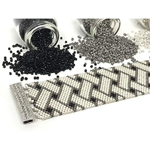 DIY Beading Kit | Gray Weave Beading Kit | Beaded Bracelet Include...
