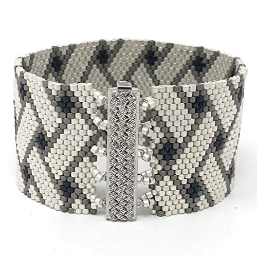 DIY Beading Kit | Gray Weave Beading Kit | Beaded Bracelet Include...
