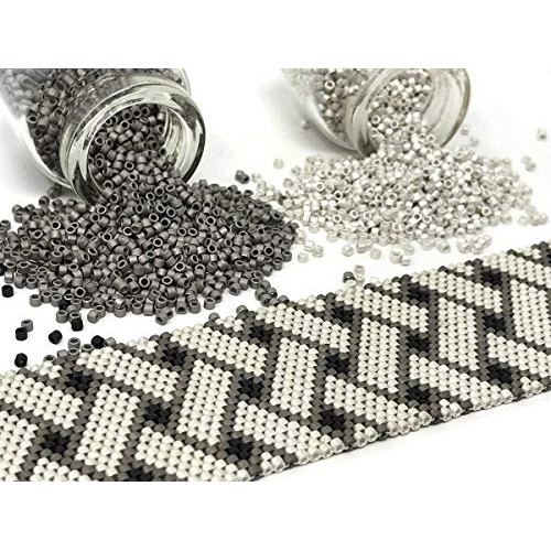 DIY Beading Kit | Gray Weave Beading Kit | Beaded Bracelet Include...