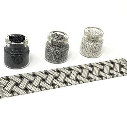 DIY Beading Kit | Gray Weave Beading Kit | Beaded Bracelet Include...