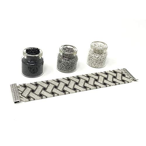 DIY Beading Kit | Gray Weave Beading Kit | Beaded Bracelet Include...