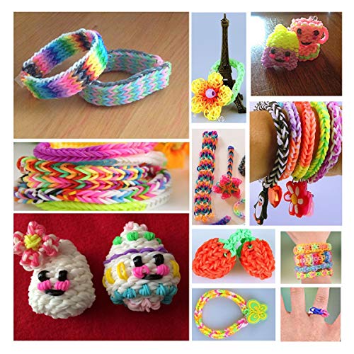 10,000 Rubber Bands Refill Pack Colorful Loom Kit Organizer for Ki...