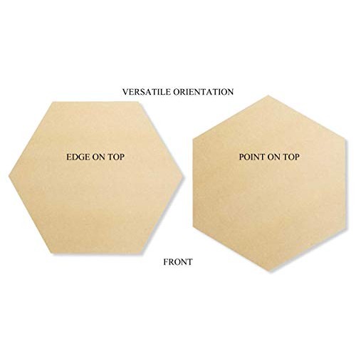 Studio Papilia MDF Board Hexagon, 12 inches 2-Pack | Unfinished Wo...