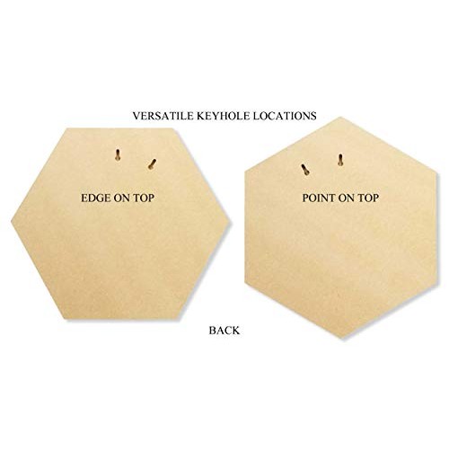 Studio Papilia MDF Board Hexagon, 12 inches 2-Pack | Unfinished Wo...