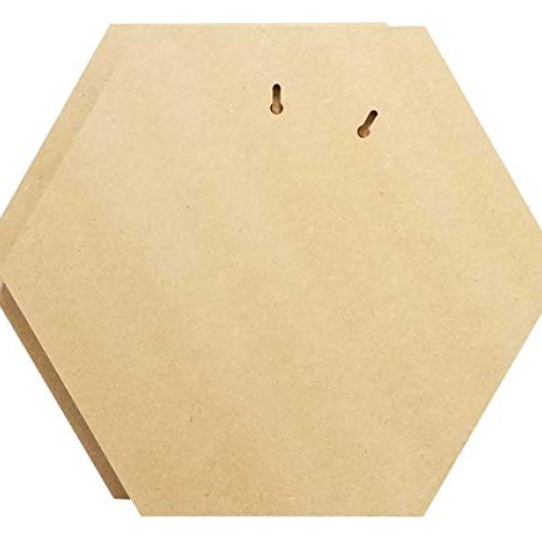 Studio Papilia MDF Board Hexagon, 12 inches 2-Pack | Unfinished Wo...