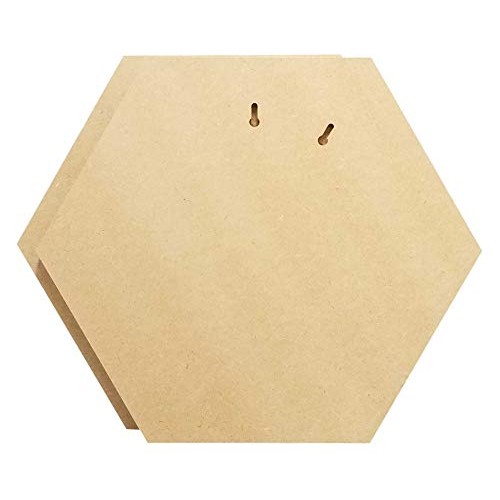Studio Papilia MDF Board Hexagon, 12 inches 2-Pack | Unfinished Wo...