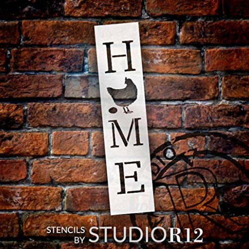 Home with Chicken - Hen & Egg - Vertical Stencil by StudioR12 | Re...