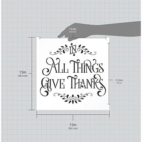 in All Things GIVE Thanks Stencil by StudioR12| Reusable Word Temp...