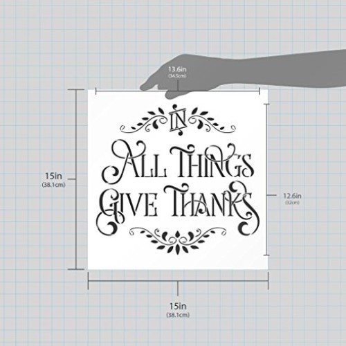 in All Things GIVE Thanks Stencil by StudioR12| Reusable Word Temp...
