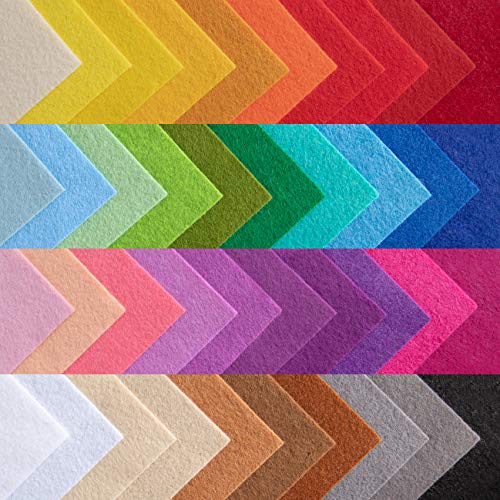 Studio Sam Felt Pack. Set of 40 Sheets, 8x12 inch. 1.5mm Thick. So...