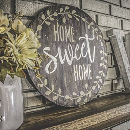 Home Sweet Home Stencil with Laurel Wreath by StudioR12 | Reusable...