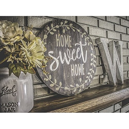Home Sweet Home Stencil with Laurel Wreath by StudioR12 | Reusable...