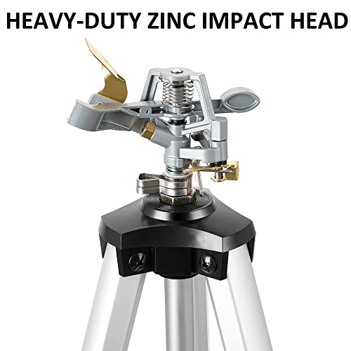 STYDDI Heavy Duty Impact Sprinkler on Tripod Base, Metal Pulsating...