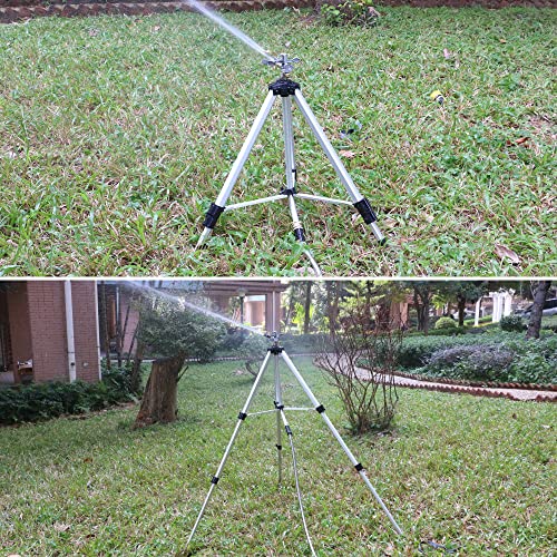 STYDDI Heavy Duty Impact Sprinkler on Tripod Base, Metal Pulsating...