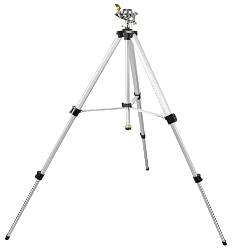 STYDDI Heavy Duty Impact Sprinkler on Tripod Base, Metal Pulsating...