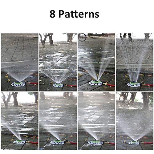 STYDDI Lawn Sprinkler, 8-Pattern Stationary Metal Garden Sprinkler...
