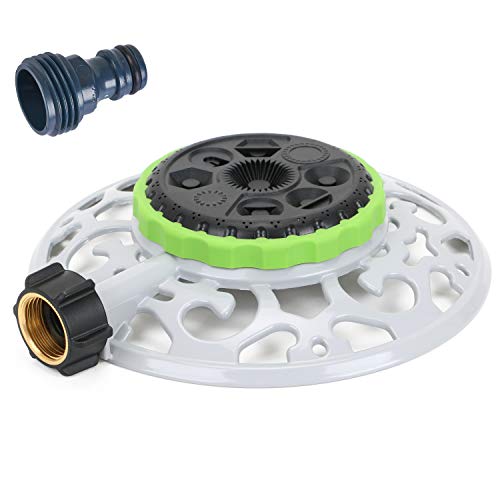 STYDDI Lawn Sprinkler, 8-Pattern Stationary Metal Garden Sprinkler...