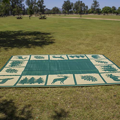 Stylish Camping 226094 6-feet by 9-feet Reversible Mat, Plastic St...