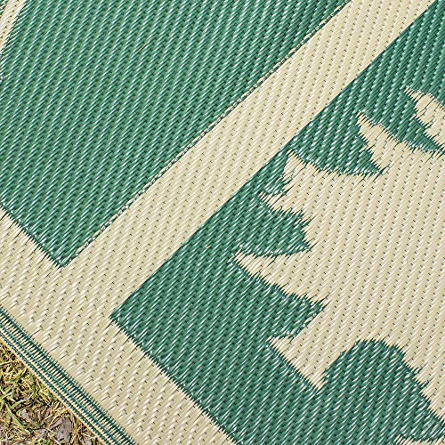 Stylish Camping 226094 6-feet by 9-feet Reversible Mat, Plastic St...