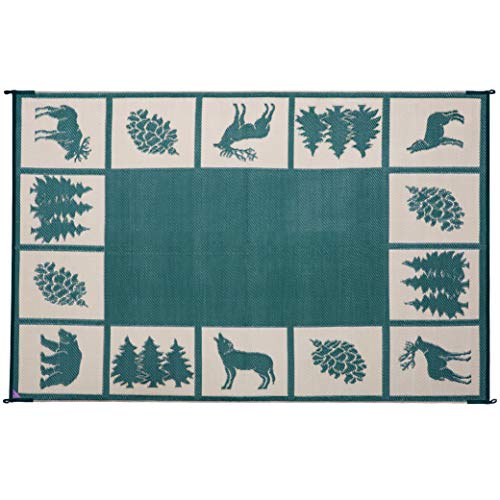 Stylish Camping 226094 6-feet by 9-feet Reversible Mat, Plastic St...