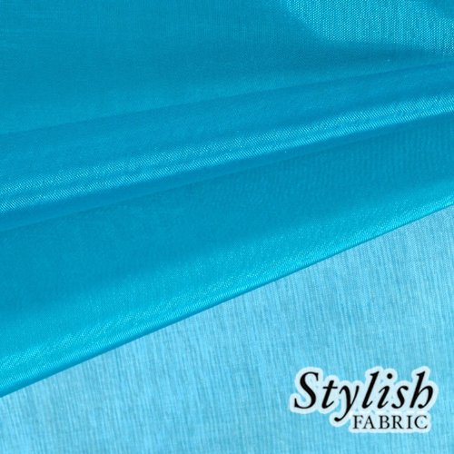 59 Turquoise Organza Fabric by The Yard - 1 Yard