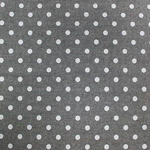 Black Polka Dot 58 Chambray Cotton Fabric by The Yard or Sample ...