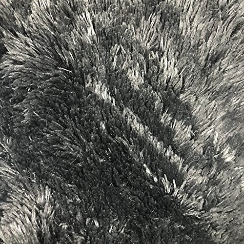 Charcoal Pile with Tassel Faux Fur Fabric