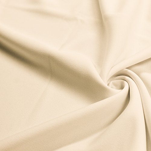 Cream 60 Solid Stretch Scuba Knit Fabric