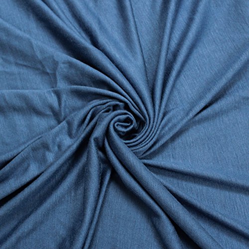 Denim Light-Weight Rayon Spandex Jersey Knit Fabric - 160 GSM