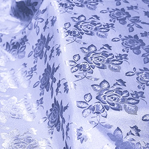 Floral Jacquard Brocade Satin Fabric by The Yard Lilac