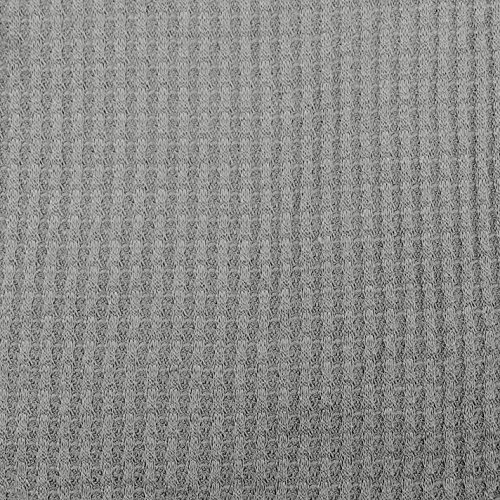 Waffle Rayon Spandex Open Knit Fabric Heather Gray