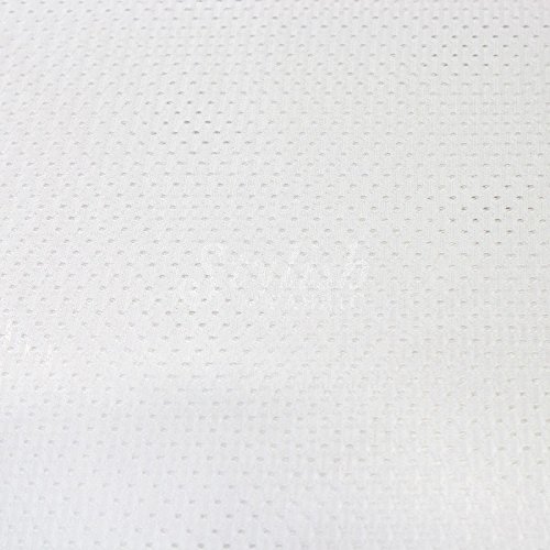 White Football Mesh Knit Fabric by The Yard - 1 Yard