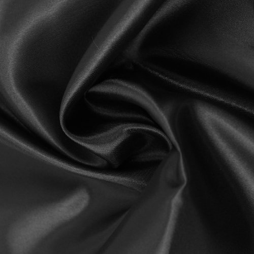 58 Heavy Black Bridal Satin Fabric by The Yard - 1 Yard