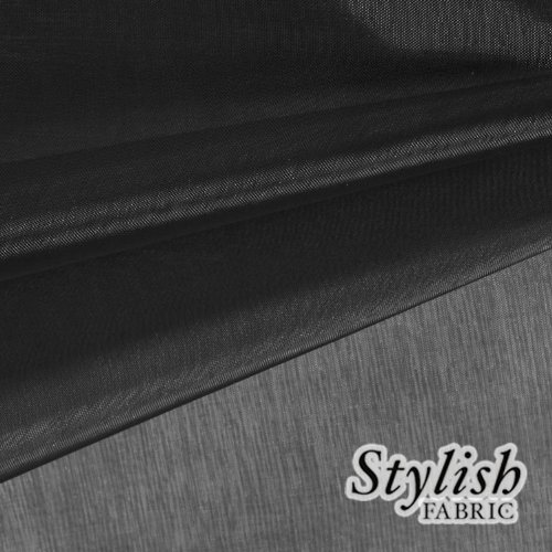59 Black Organza Fabric by The Bolt - 10 Yards