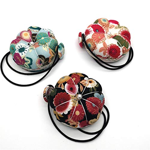 SU&YU Floral Wrist Pin Cushion, Multi-Purpose Floral Wrist Pin Cus...