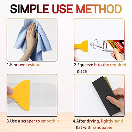 Drywall Patch Repair Kit with Scraper, Wall Spackle Repeair Paste,...