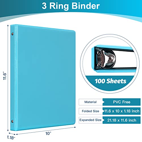 0.5-inch 3-Ring Binder with 2 Interior Pockets, 0.5 Basic Binder...