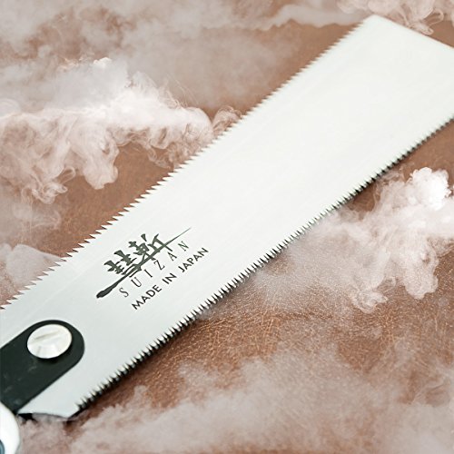 SUIZAN Japanese Folding Ryoba Pull Saw 9.5 Inch Double Edge Hand S...
