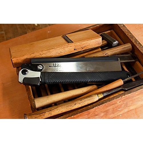 SUIZAN Japanese Folding Ryoba Pull Saw 9.5 Inch Double Edge Hand S...